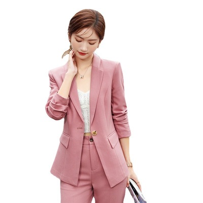 2022秋冬新款长袖西装职业装女正装气质修身西服外套工作服89112