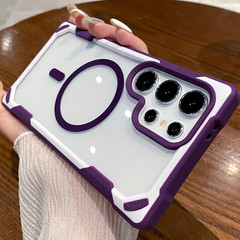 適用於三星S24ultra手機殼s24磁吸s24plus防摔s24+亞克力S24U外貿