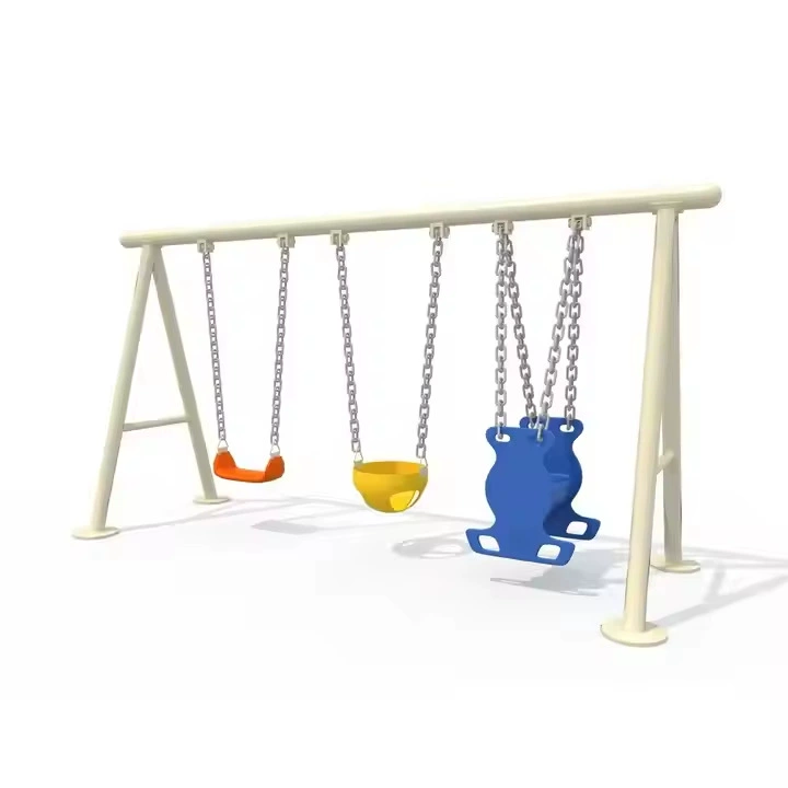 Большие уличные качели для парка с горкой и детским сиденьем, оцинкованная труба 76 мм