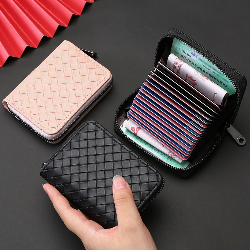 Card holder women's exquisite large capacity multi-card slot accordion compact card holder men's ultra-thin wallet driver's license all-in-one bag