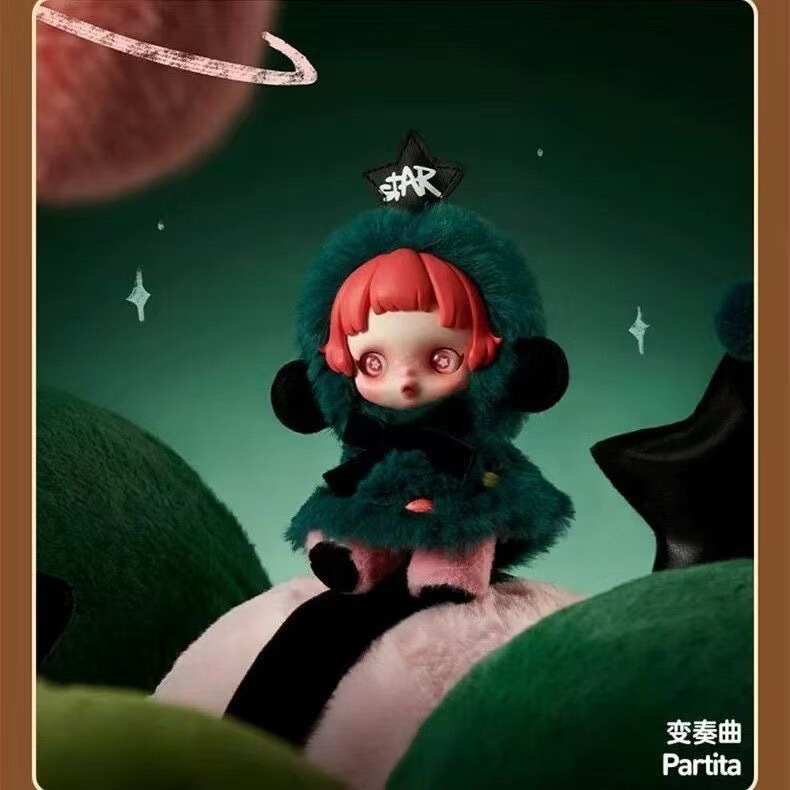 现货爆款SKULLPANDA光织园系列二代SP搪胶毛绒公仔挂件盲盒限定款|undefined