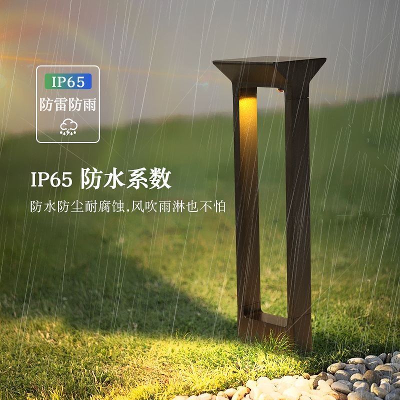 Luz solar al aire libre iluminación de patio ambiente de jardín doméstico diseño paisajístico impermeable decoración de la villa lámpara de césped