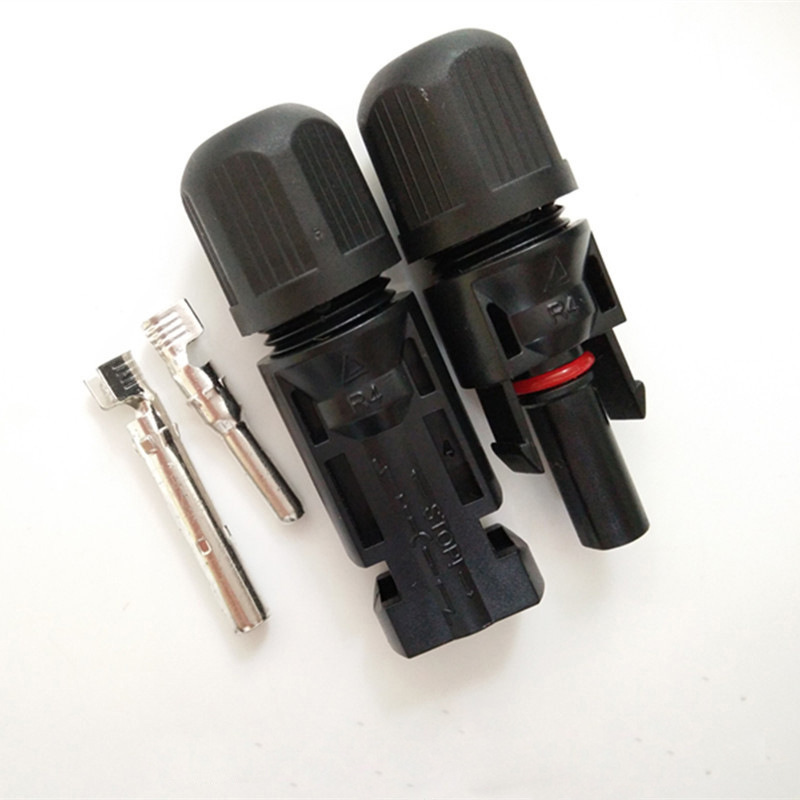 MC4连接器50A实心圆口铜棒直流连接器1000VDC TUV光伏认证