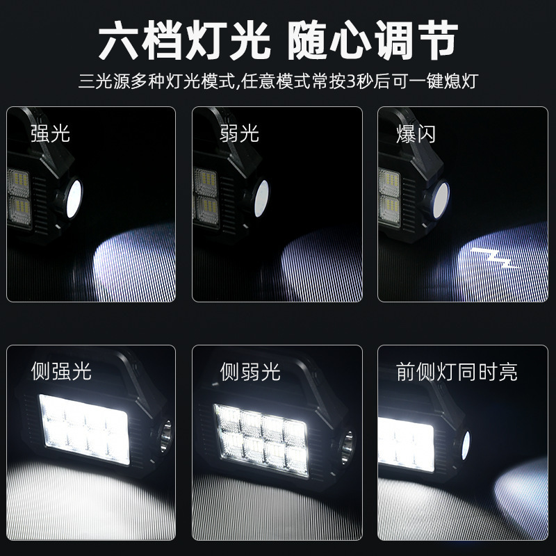 Lámpara solar al aire libre luz LED portátil multifuncional reflector linterna recargable portátil