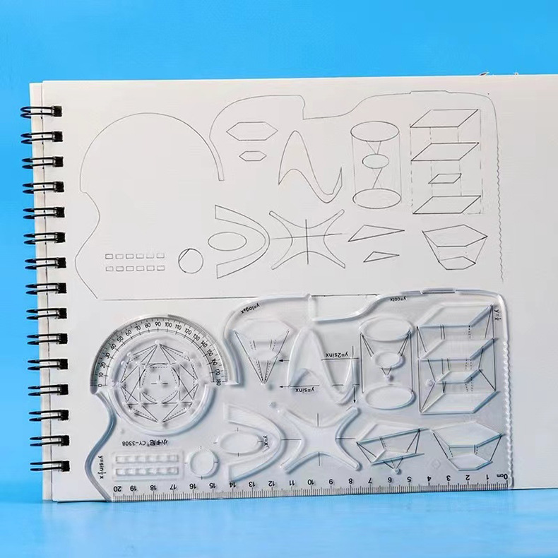 可旋转数学几何图形尺