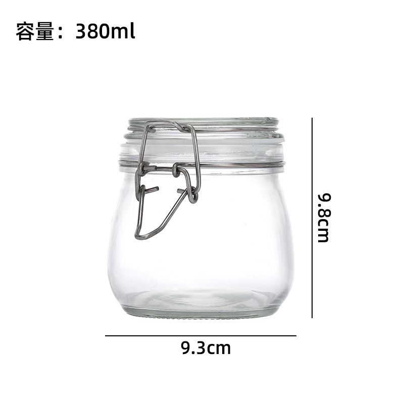 卸売ガラス密封瓶茶瓶穀物保存瓶蓋バックル収納家庭用ピクルス保存瓶大|undefined