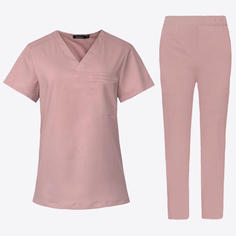 半袖医師看護師ペット歯科口腔作業服看護服手洗い服手術室ブラシ手服女|undefined