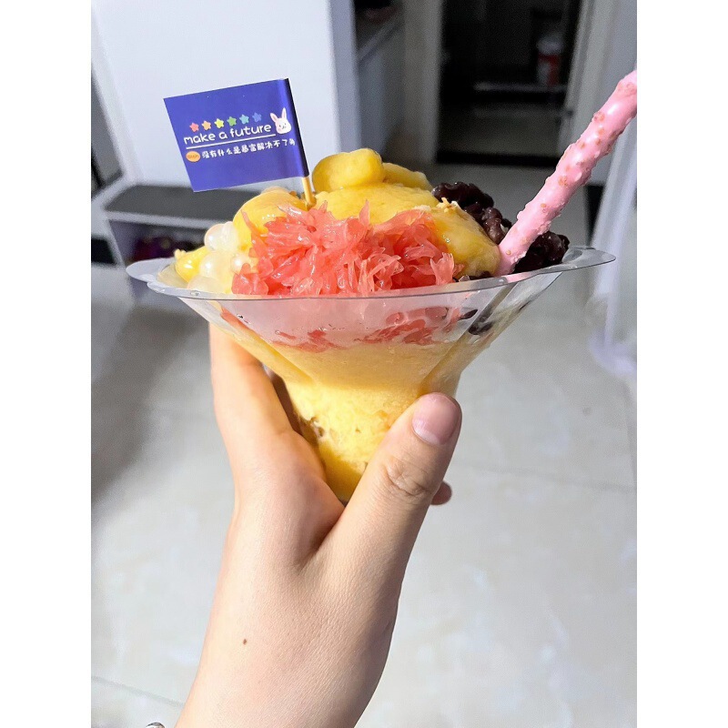 冰淇淋甜品杯子一次性商用水果沙拉酸奶杯雪花冰碗刨冰碗摆摊加厚|undefined