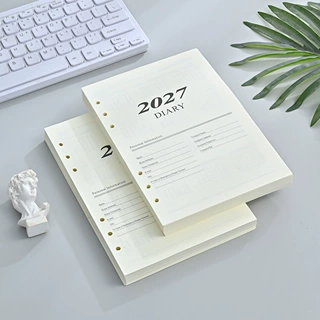 跨境2027英文活页替芯365天每日计划本亚马逊外贸英文内芯年历本