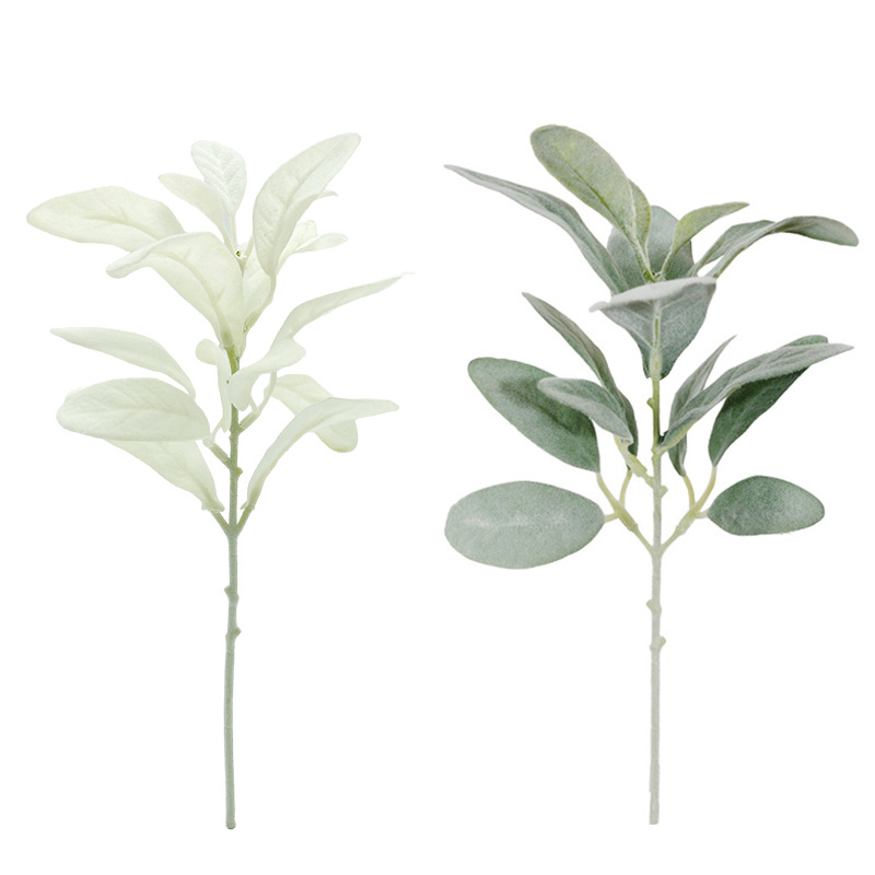 Suministro transfronterizo mesa de comedor botella arreglo floral oreja de oveja hoja de diseño muestra pequeña planta de simulación única hoja de oreja de conejo