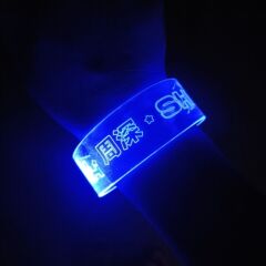 LED 磁気発光ブレスレットコンサート応援小道具安全警告フラッシュブレスレット印刷可能なレーザー彫刻ロゴ