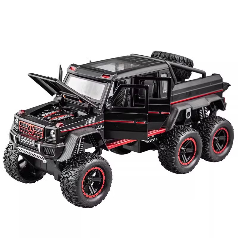 Ben AMG Chi de seis ruedas G63 modelo de vehículo todoterreno camioneta simulación de coche de aleación coche de juguete para niños decoración de niño