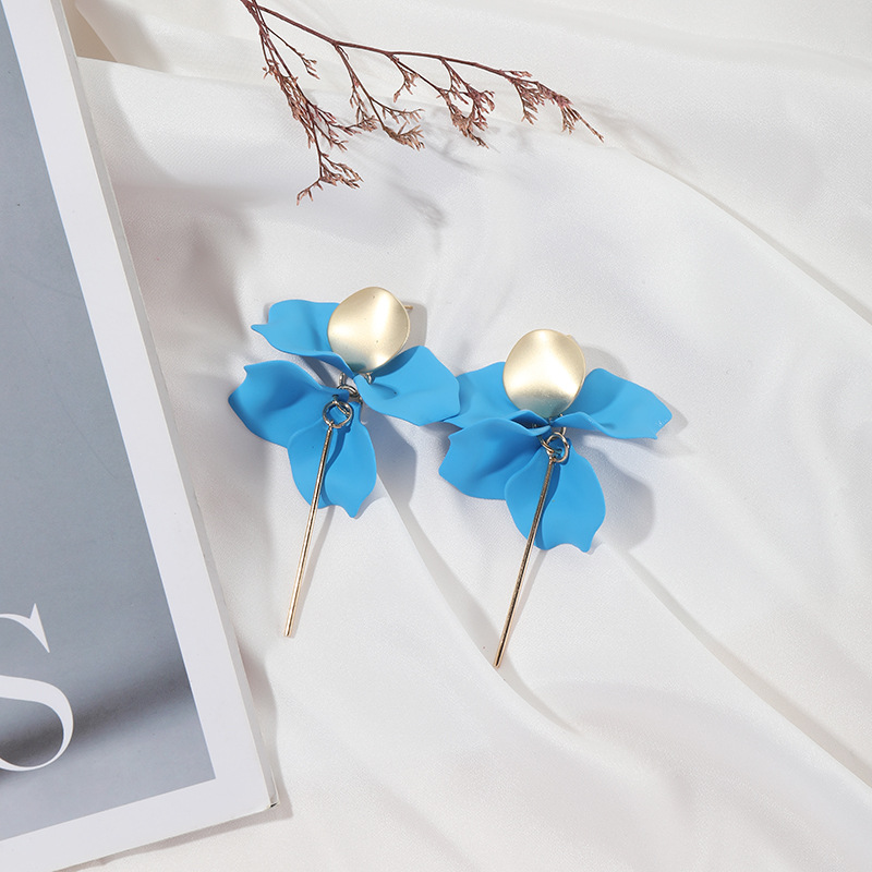 20g Weight Copper Ear Needle Material Drop Earrings Classification 1 Pair Quantity Street Occasion Acrylic Material Flower Pattern All Seasons Season Women'S Gender Stoving Varnish Design Fashion Style 1 Pair Fashion Flower Stoving Varnish Arylic Drop Earrings 6