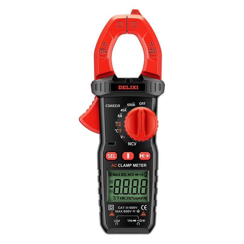 Цифровые клещи Delixi Высокоточный клещевой мультиметр AC/DC Вольтметр Интеллектуальный амперметр с защитой от ожогов