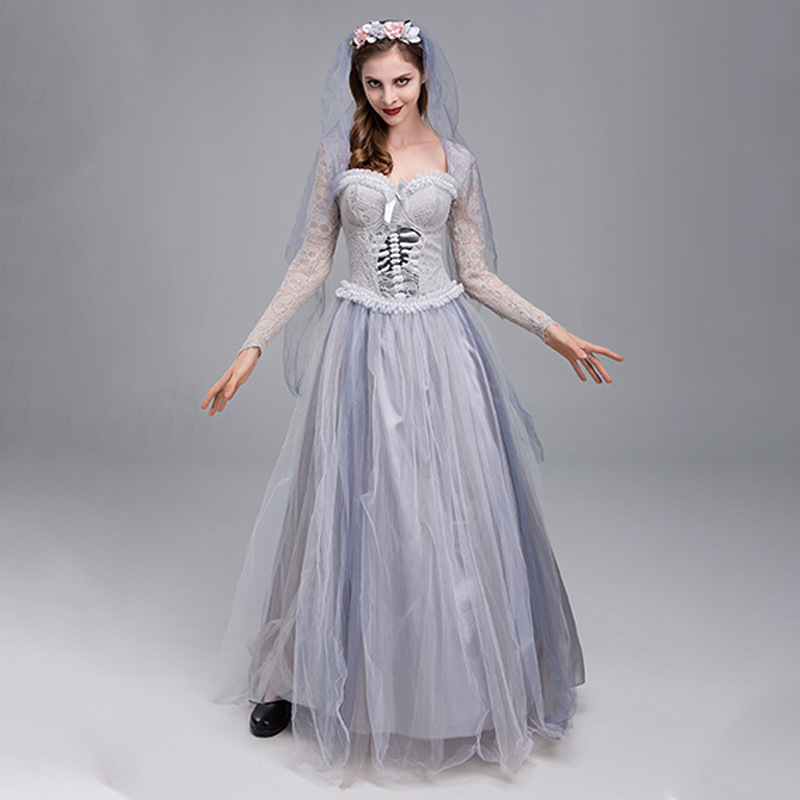外国貿易ヨーロッパとアメリカのアマゾンハロウィンcos服女性のゴースト花嫁ドレスコスプレ衣装スーツ|undefined