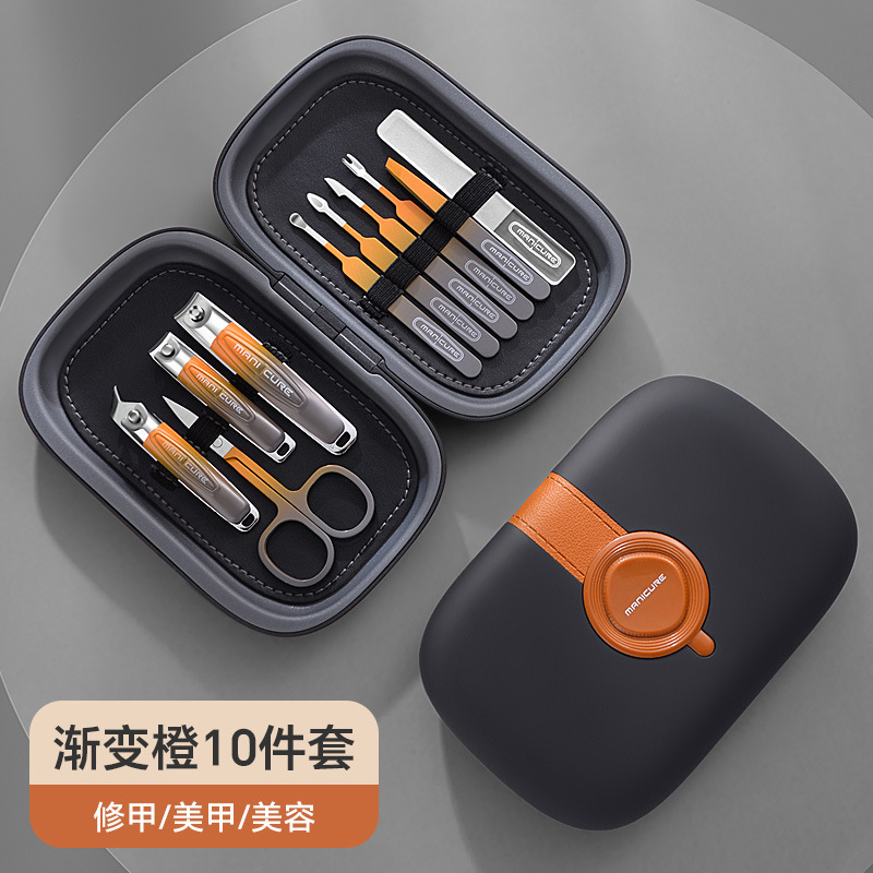 Kit portátil de manicure 10 pedicure set amazon nail clipper cuidado de acero inoxidable nail clipper set