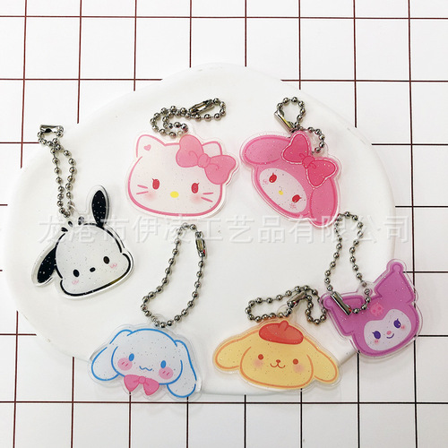 Cute Sanrio pendants, bags, bags, chains, keychains, accessories, decorations, DIY glitter acrylic