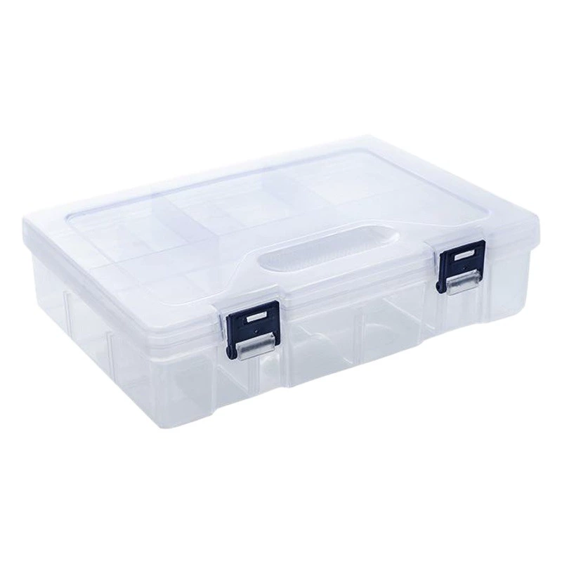 Новый двухслойный 8 съемный прозрачный Аксессуар коробка для упаковки ювелирных изделий оборудование для хранения деталей инструментов пластиковый ящик для хранения