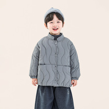 畅果童装男童棉衣冬季新款儿童日韩系绗棉立领棉服中小童夹棉外套