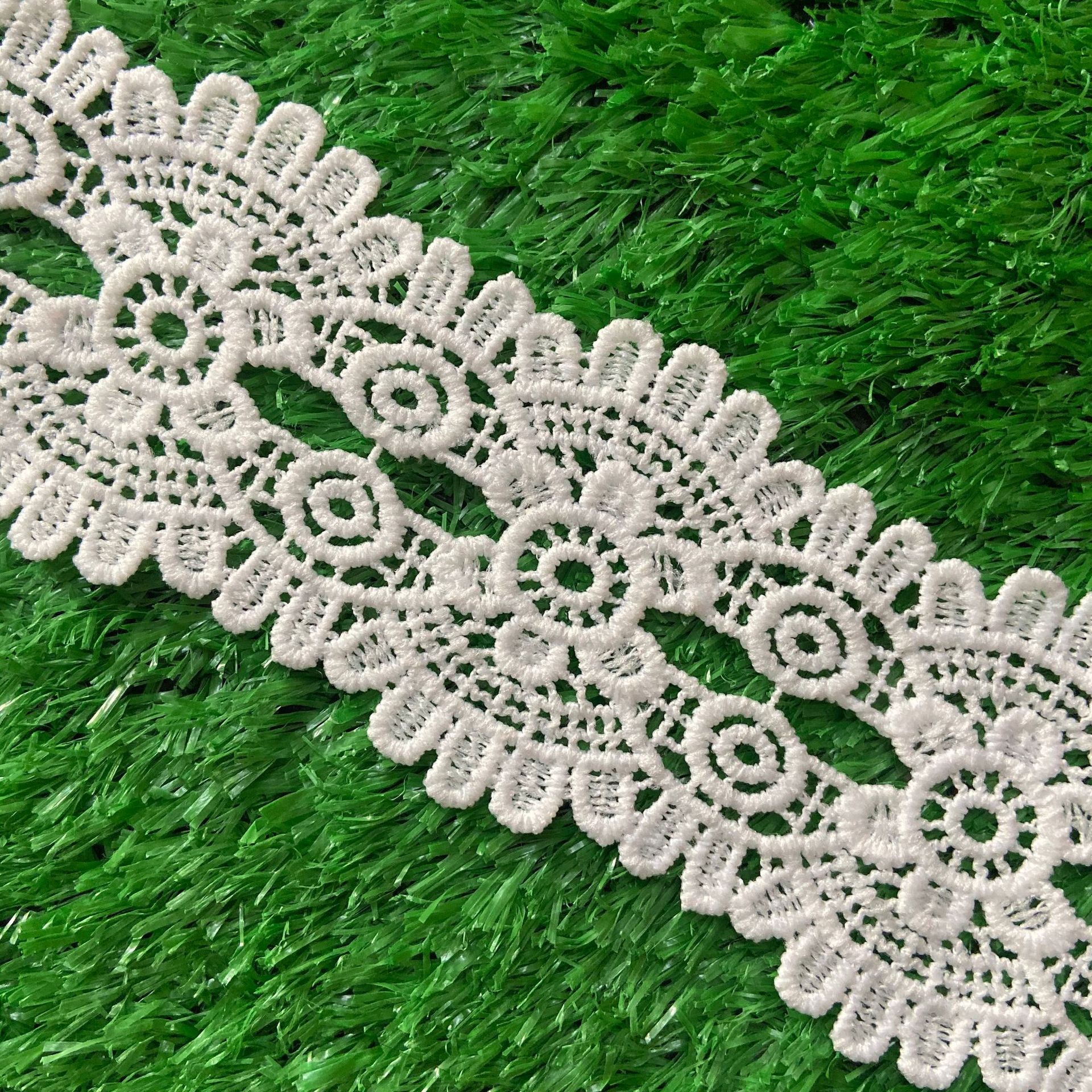 厂家直供牛奶丝刺绣花边 服装睡衣家纺绣花花边辅料 DIY 掌柜推荐