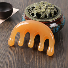 Head and Neck Massage Comb, Five-Tooth Massage Comb, Head Therapy Meridian Comb, Five-Paw Head Scraping Muscle Relaxer, Meridian Pulling Rod