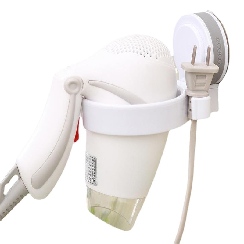 Cacao italiano ventosa secador de pelo rack de almacenamiento de baño ventosa pared colgante conducto de aire rack