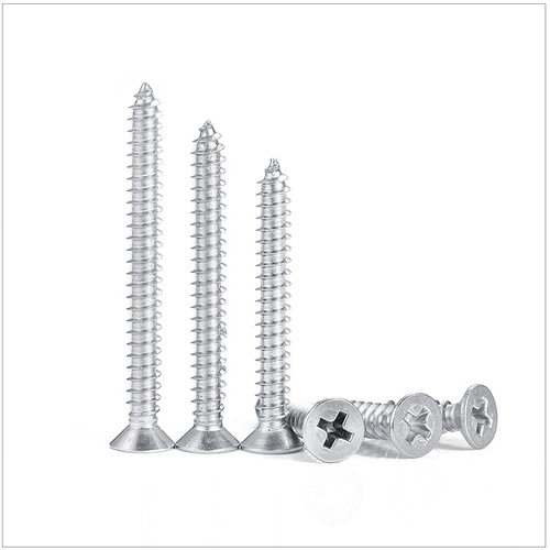 304 stainless steel screws flat head self-tapping screws manufacturer wholesale cross countersunk head self-tapping screws M3M4.2M5