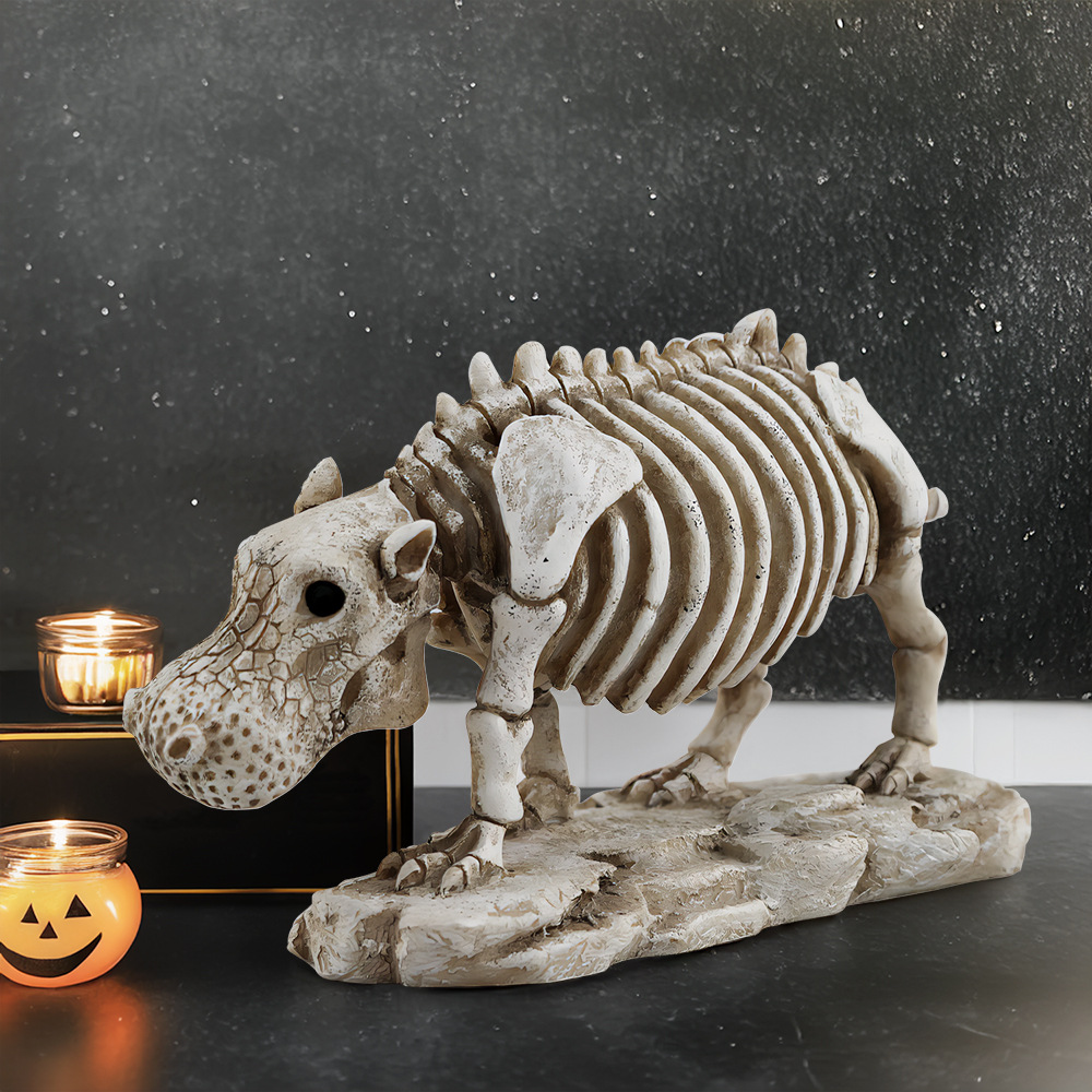  New Halloween Skeleton Skeleton Horse Ornaments Creative Desktop Ghost Festival Atmosphere Arrangement Resin Decoration Gifts