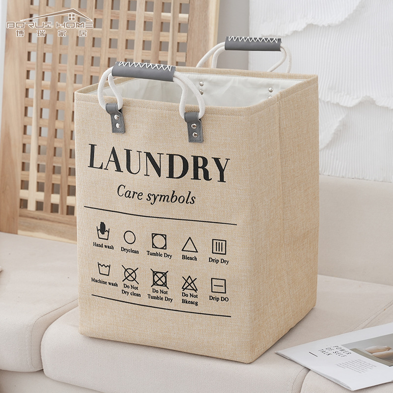 Cesta de almacenamiento de ropa grande transfronteriza cuerda de algodón cesta de almacenamiento de artículos diversos simple portátil material de lino cesta de almacenamiento a prueba de polvo