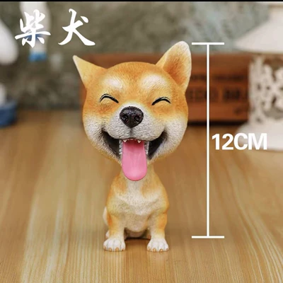 Sərhədlərarası Bobblehead it bəzəkləri, yaradıcı şirin avtomobil bəzəkləri, simulyasiya kuklaları