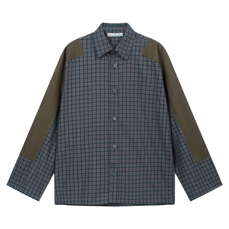 Acne Studios Shirt Plaid Panel Green