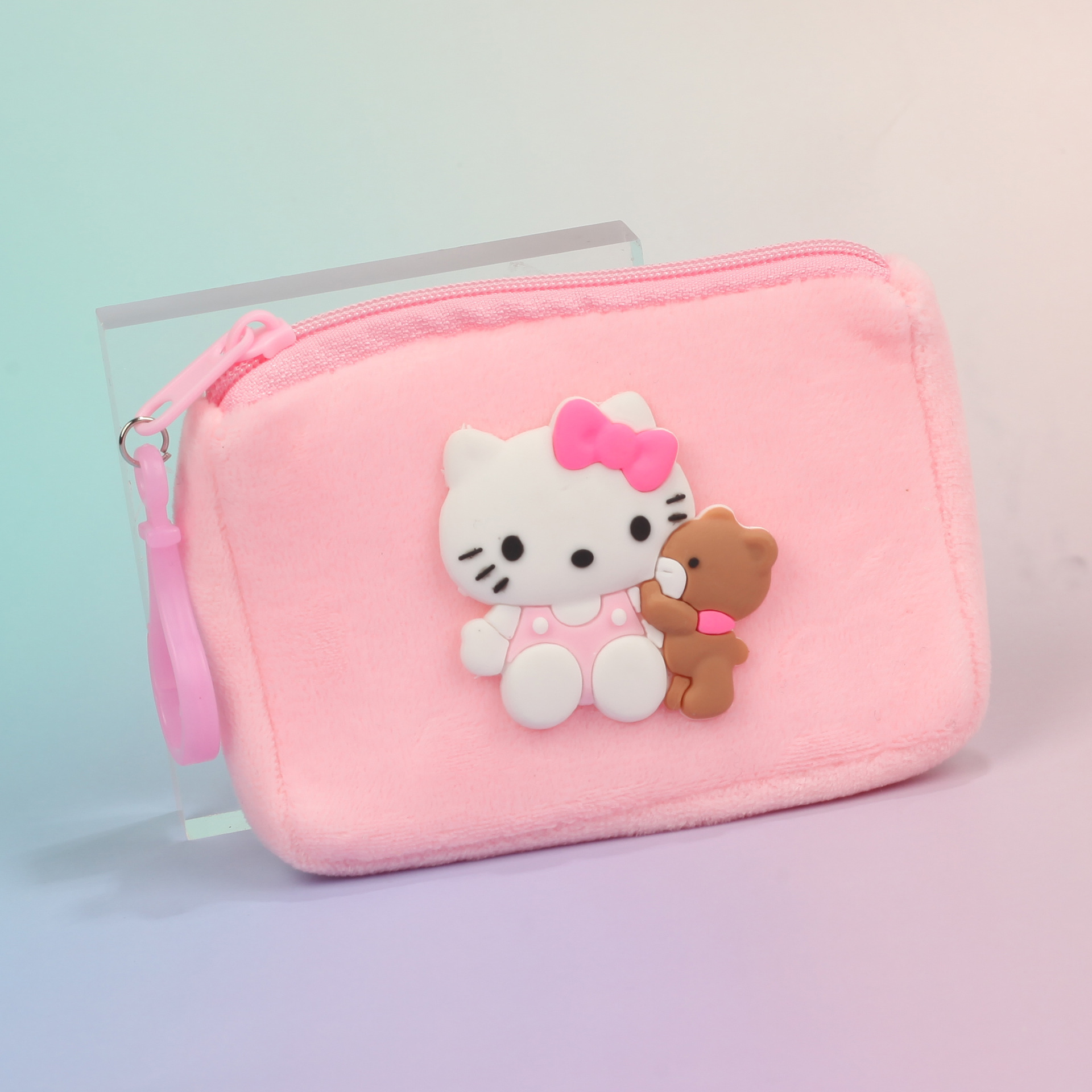 크리스탈 스퀘어 핑크 고양이