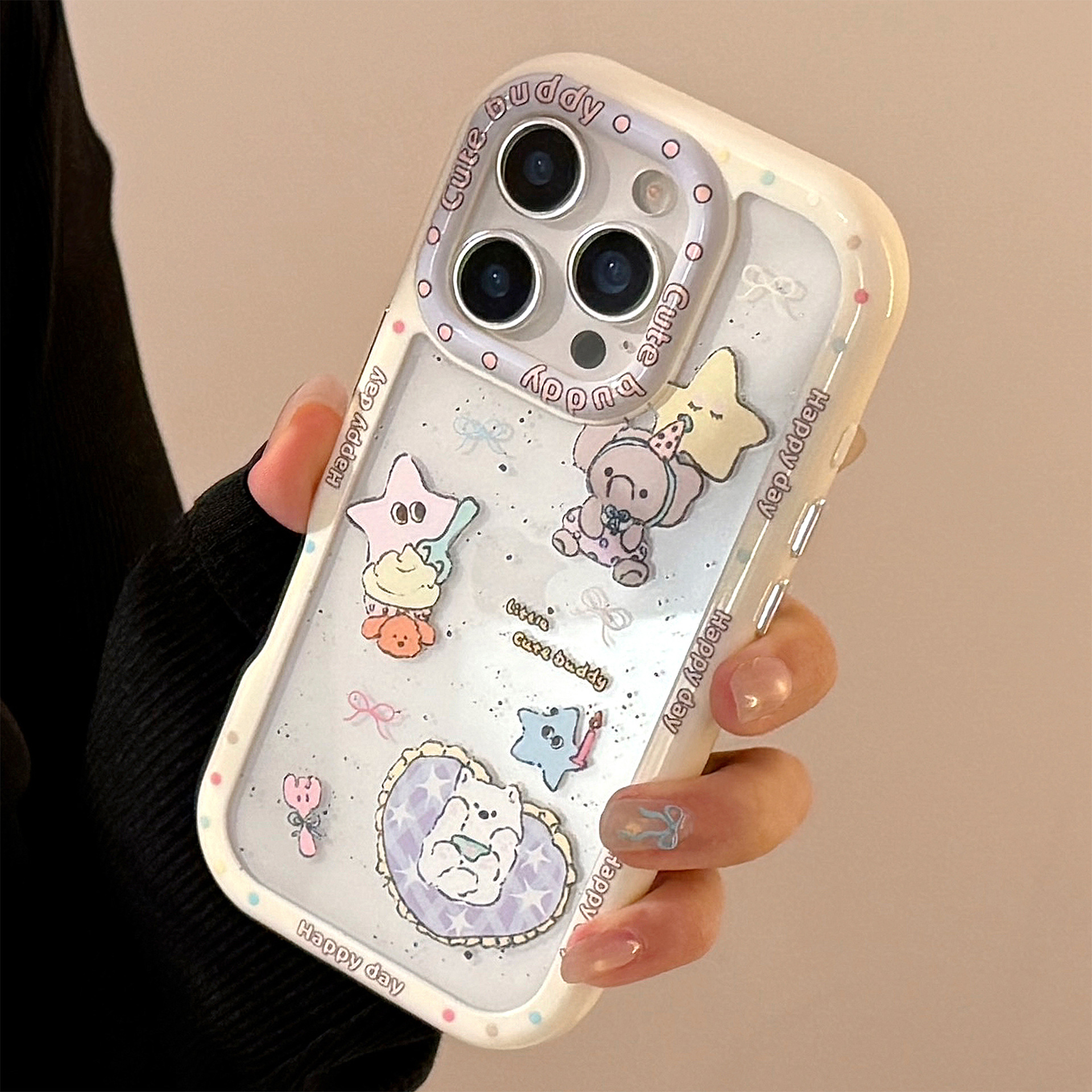 Linda funda de elefante estrellado para teléfono móvil Apple 16promax, iPhone 13, acrílico, 15, rígida, 14, anticaída, 17