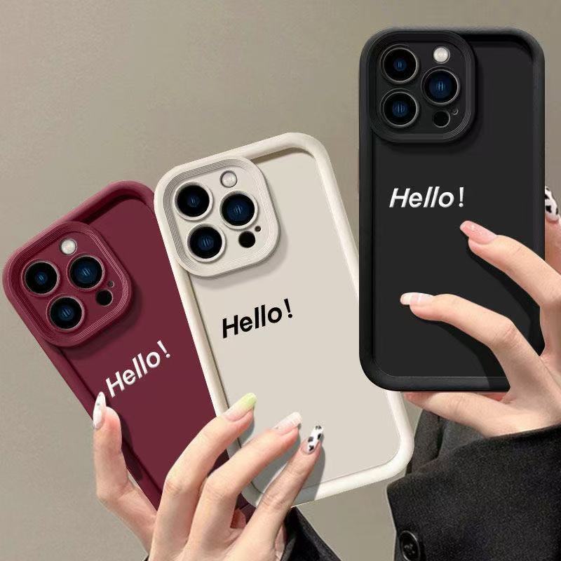 Inglés para iphone16promax funda para teléfono móvil Apple 15 anti-caída 14 estilo europeo y americano 13 simple 12 nuevo