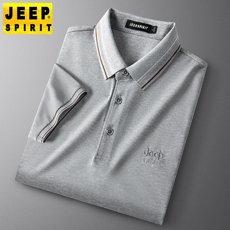 Verano hombre camiseta de manga corta polo camiseta de negocios suelta blusa casual bordada de color sólido versátil coreano 2087