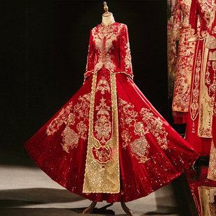 Xiuhe Wedding Dress for Brides, New Style Chinese Wedding Attire, High-End Luxurious Gown, Elegant New Style Wedding Dress