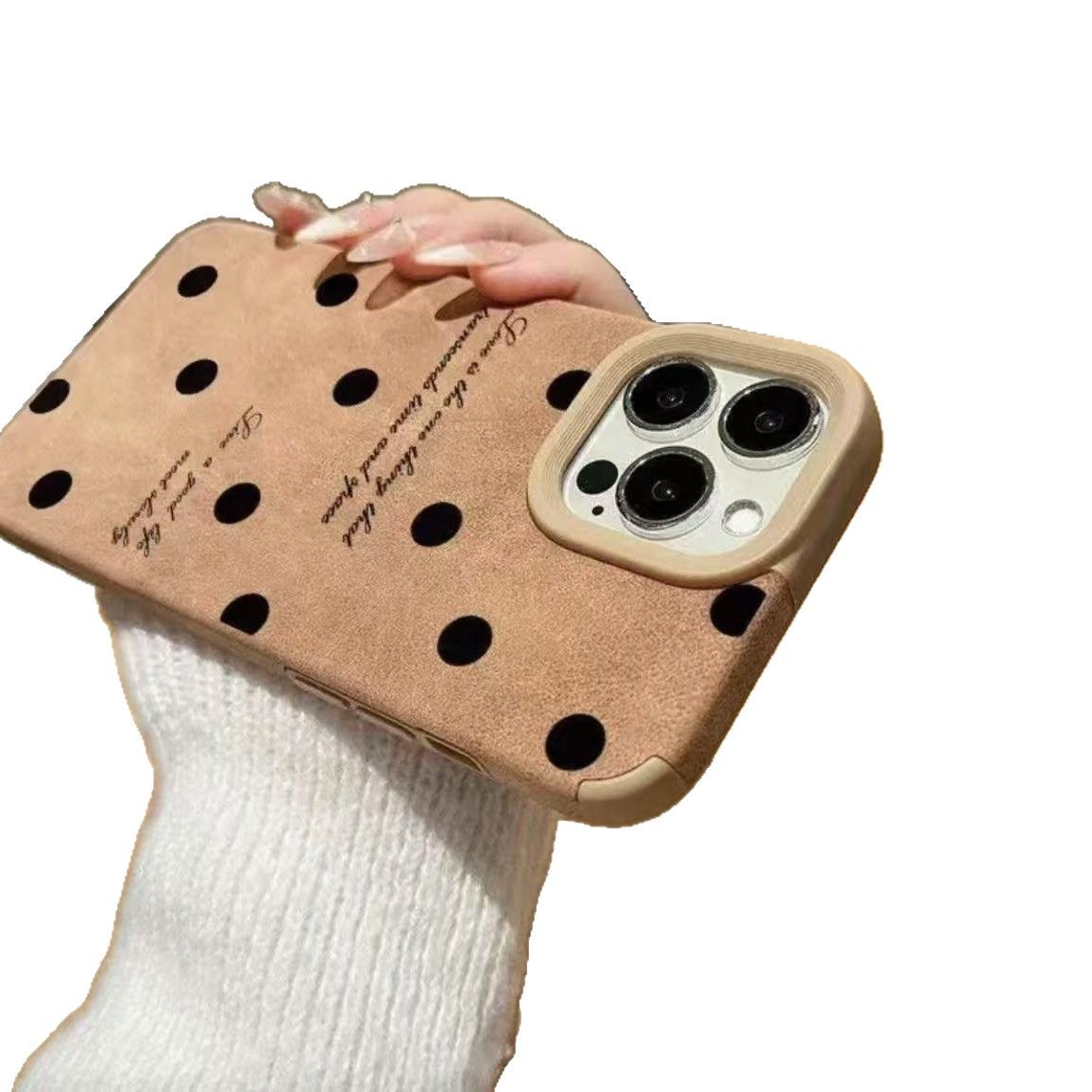 Nuevo punto de onda para iphone16 funda para teléfono móvil niña Apple 15promax/14 transfronterizo 13pro12 piel de oveja