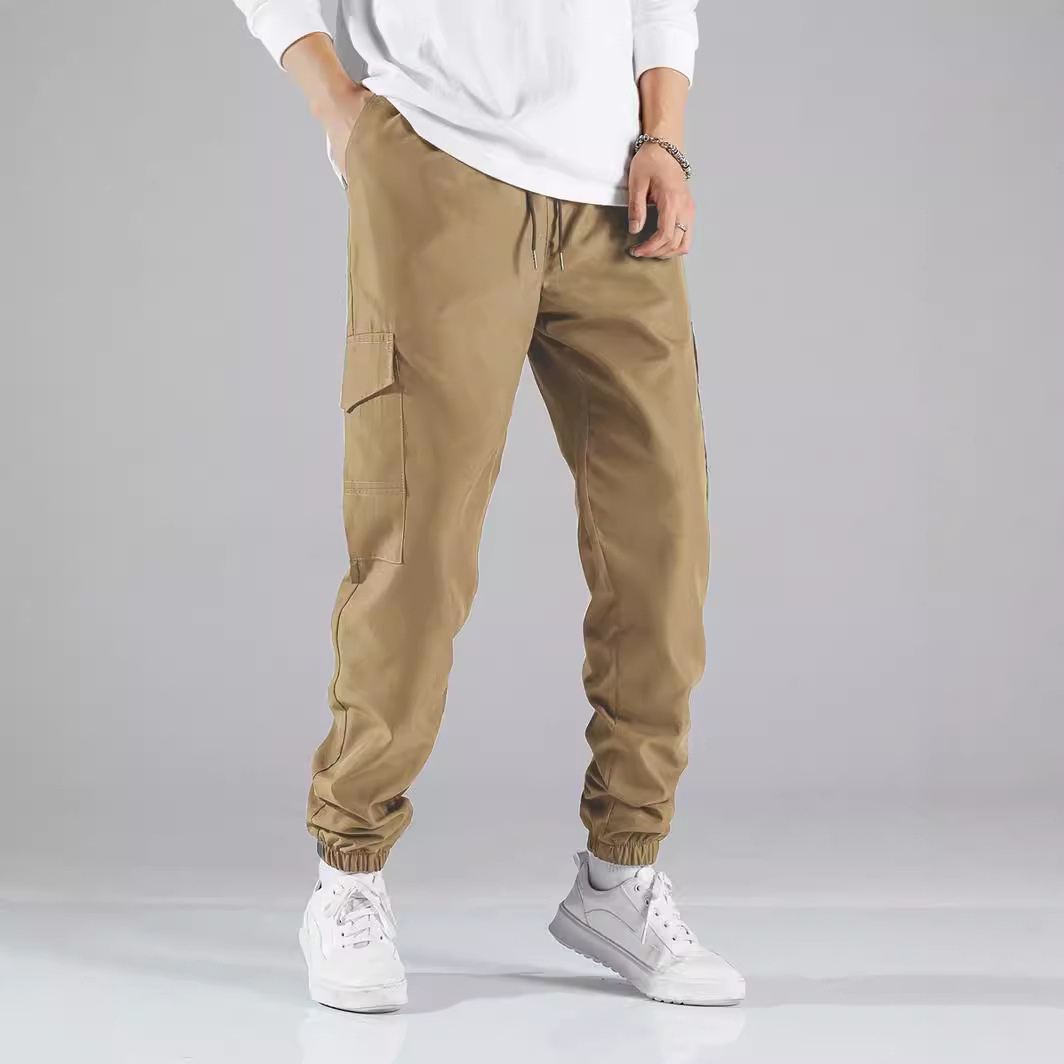 Nei Aarbechtshosen, High-Store Casual Leggings mat ville Pocketen, Männer_voghion.com