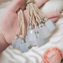 高冰马料无事牌平安扣吊坠玛瑙玉髓祥云锁树叶挂件小熊玉佩项链