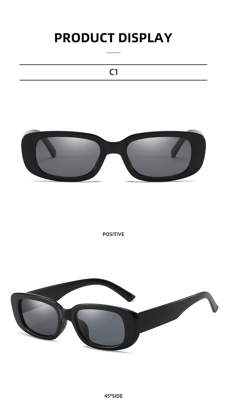 50g Weight Full Frame Glasses Structure Sunglasses Classification PC, UV400 Protection Lens Material Square Glasses Style Outdoor, Travel Occasion Solid Color Pattern Unisex Gender Casual, Simple Style Style Casual Simple Style Solid Color PC UV400 Protection Square Full Frame Women's Sunglasses 7