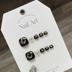 【Toe Nail】Starry Night Toe Nail Polish Sticker Nail Art Completion Influencer Wearable Nail High-End Toe Nail Sticker Suitable for Pregnant Women