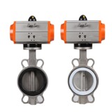 Пневматический клапан бабочки D671F-16P Пневматический клапан пневматической нержавеющей стали Пневматический клапан бабочки-бабочка.