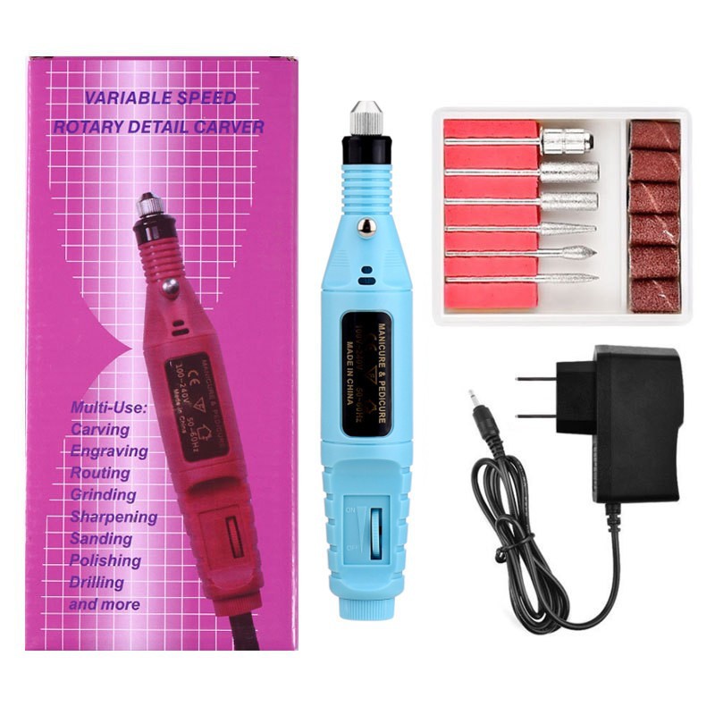 Pulidora de Uñas Eléctrica Portátil, Máquina de Manicura con Carga USB