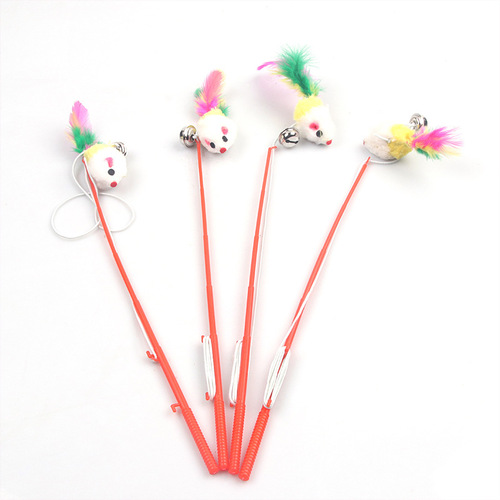 Fishing Rod Cat Funny Stick Cat and Mouse Funny Stick Pet Toy Telescopic Pet Supplies Cross-Border Amazon Best Selling
