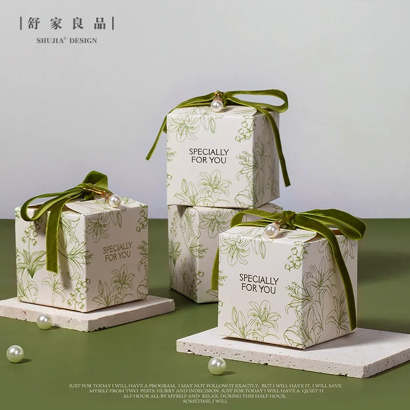 Marriage Hi Sugar Box Advanced Slysaccharide INS Flower Light Luxury Wedding Smoles Special Gift Box Empty Box Package