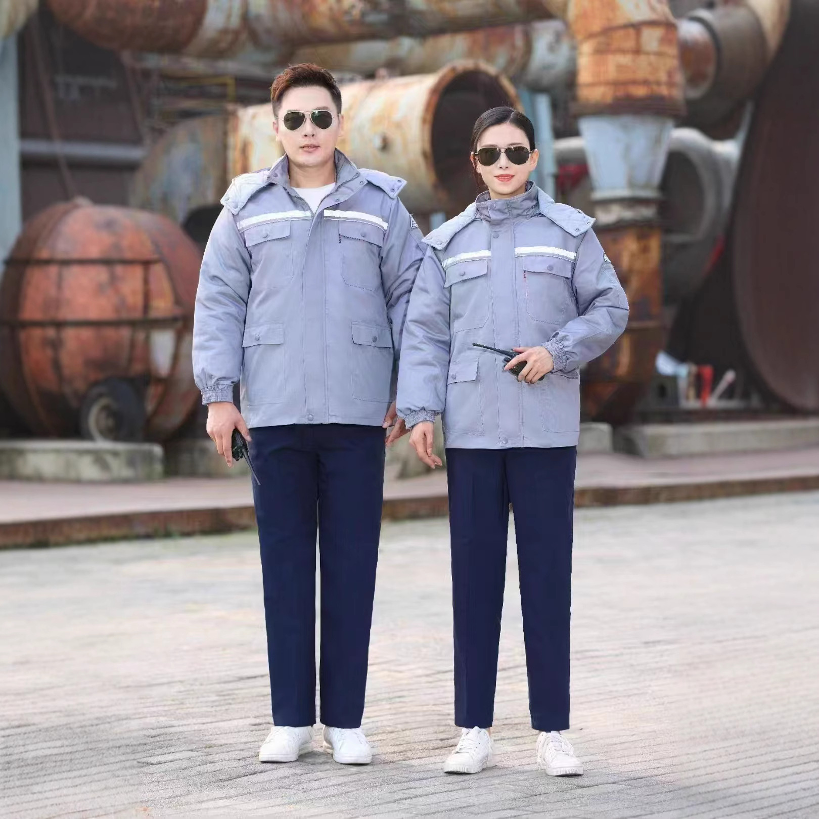 冬季防静电工作服棉衣男电工劳保服防寒棉袄工程棉服工装加厚保暖