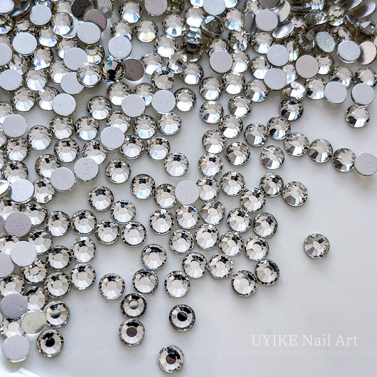 Nail diamond jewelry rhinestone Czech Diamond flat bottom diamond Super Flash can't drop the bottom silver magic AB imitation Austrian diamond wholesale