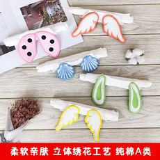 (次品) NT天使翅膀兔耳瓢虫贝壳四层垫背巾 宝宝春季儿童吸汗巾