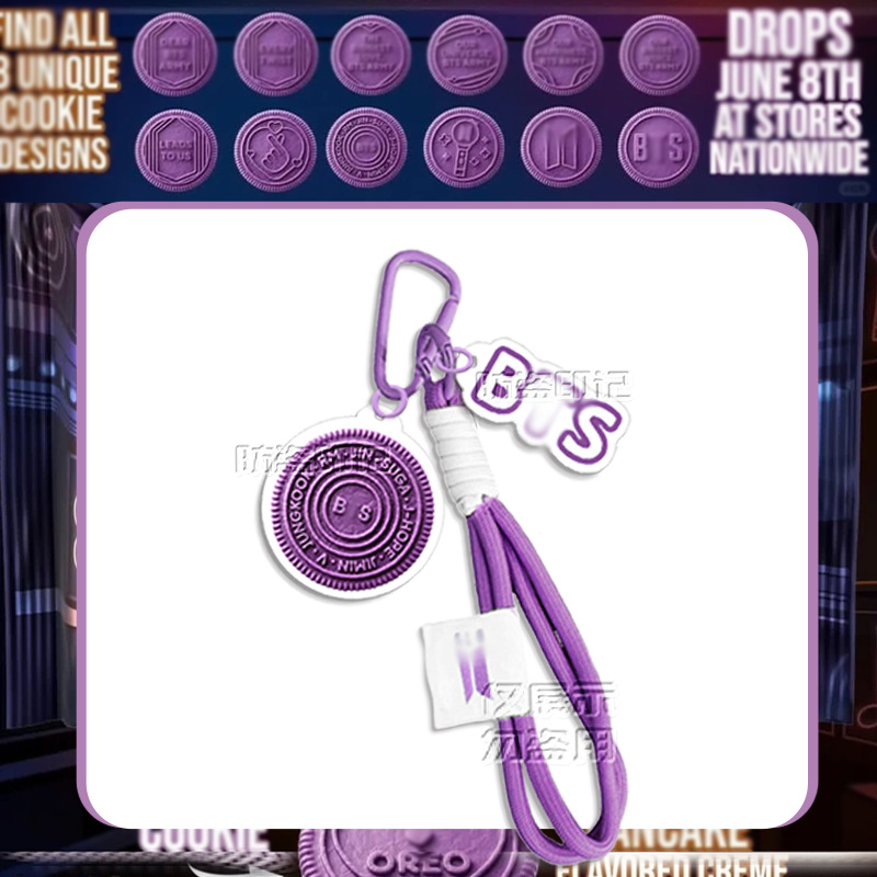 YT BTS OREO Acrylic Keychain Light Stick Pendant Durable For Backpacks Bag Keys TY