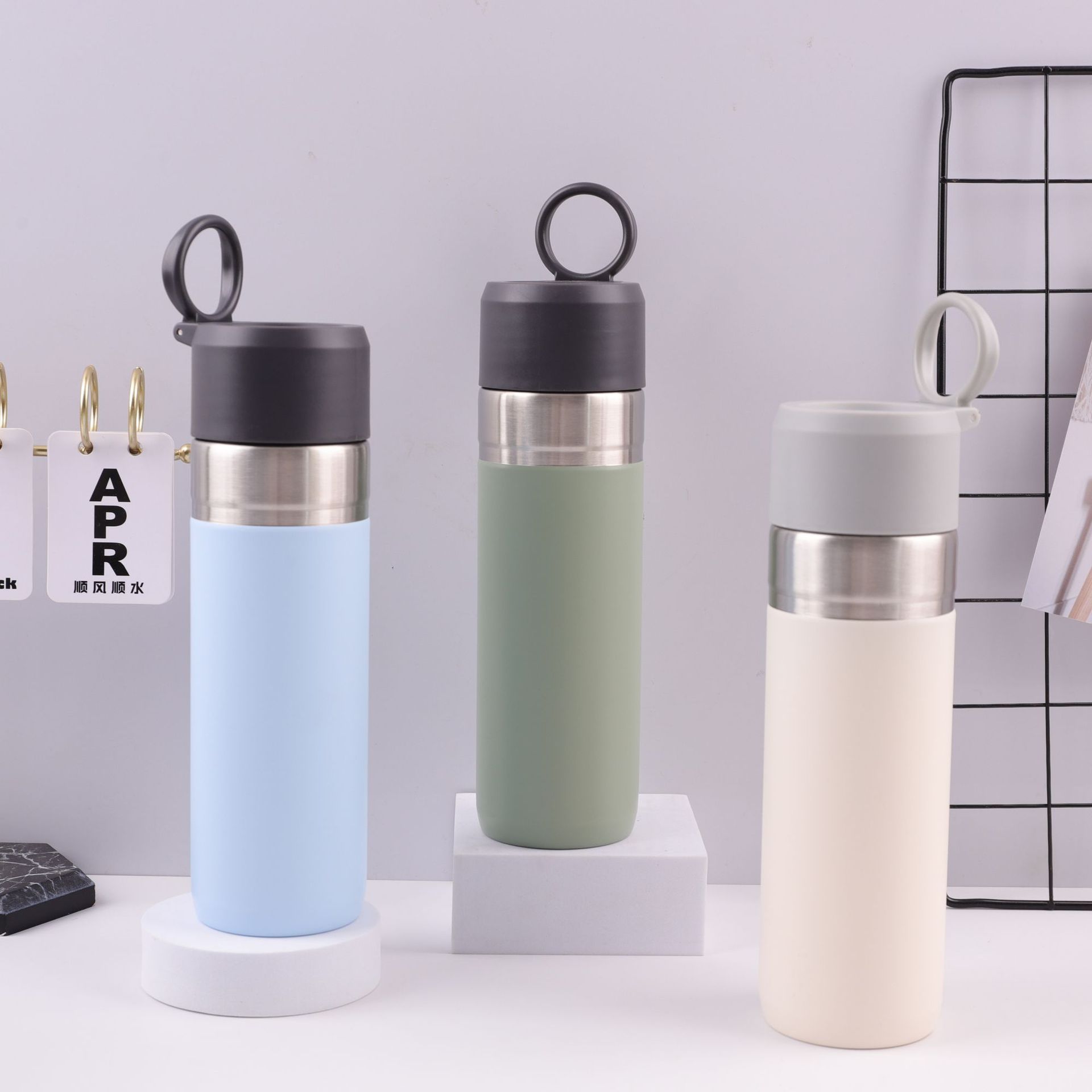 Creatividad transfronteriza 304 taza de acero inoxidable al aire libre taza de agua de montaña simple taza de agua de aislamiento portátil